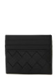 Black leather card holder BOTTEGA VENETA (743209VCPQ3)