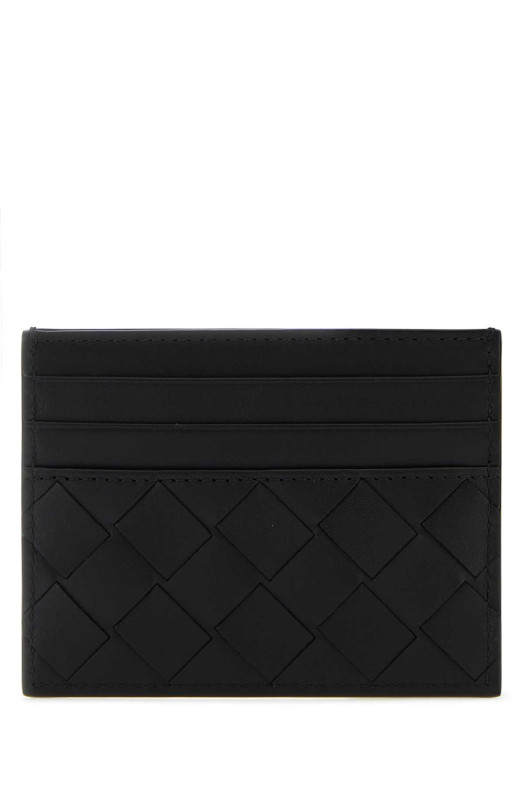 Black leather card holder BOTTEGA VENETA (743209VCPQ3)