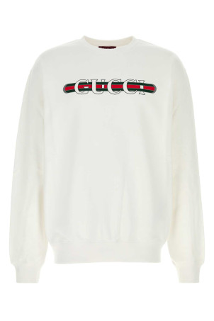 White cotton sweatshirt GUCCI (784413XJG59)