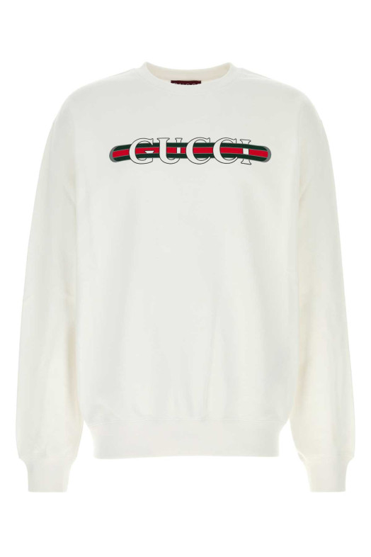 White cotton sweatshirt GUCCI (784413XJG59)