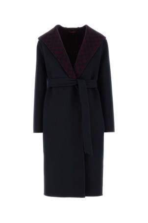 Navy blue wool blend reversible coat GUCCI (793634ZAQW0)