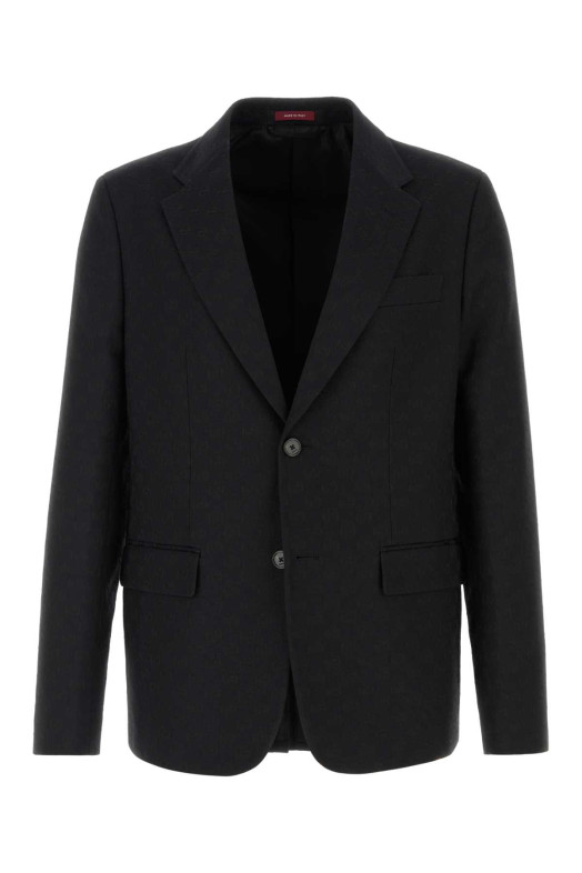 Black cotton blend blazer Black GUCCI (798524Z7AFQ)