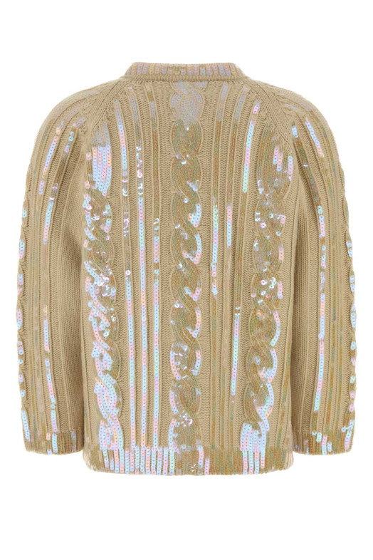 Beige wool cardigan VALENTINO GARAVANI (7B0KA13B9PN)