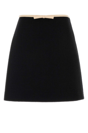 Black tweed mini skirt VALENTINO GARAVANI (7B0RAEB090Y)