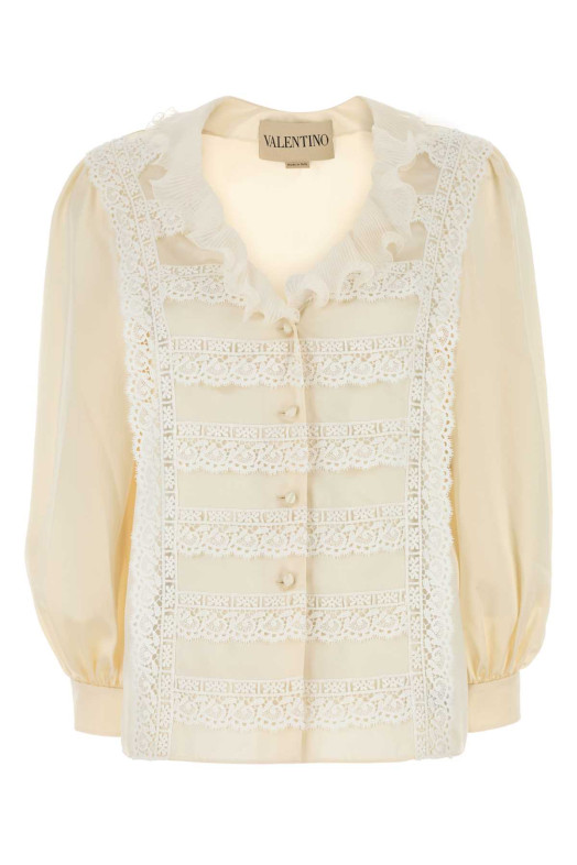Cream silk shirt VALENTINO GARAVANI (7B3AB7W18M6)