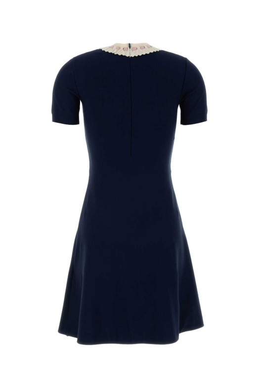 Navy blue knit mini dress VALENTINO GARAVANI (7B3KD13Z9NH)