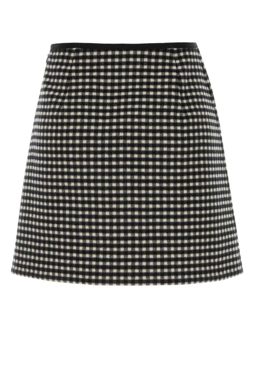 Embroidered flannel mini skirt VALENTINO GARAVANI (7B3RADJ09F1)