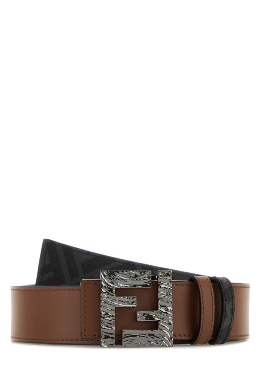 Caramel leather reversible belt FENDI (7C0543AFF2)