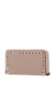 Antiqued pink leather Rockstud wallet Beige VALENTINO GARAVANI (7W2P0645VSH)