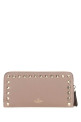 Antiqued pink leather Rockstud wallet Beige VALENTINO GARAVANI (7W2P0645VSH)