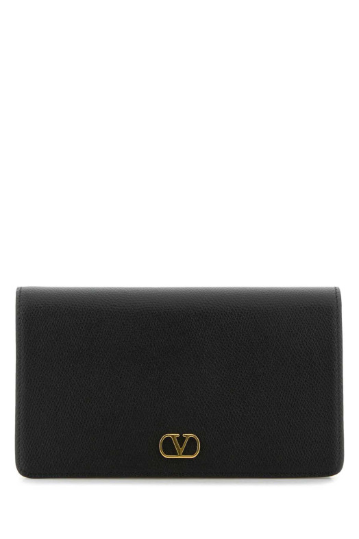Black leather VLogo Signature clutch Black VALENTINO GARAVANI (7W2P0AK8SNP)