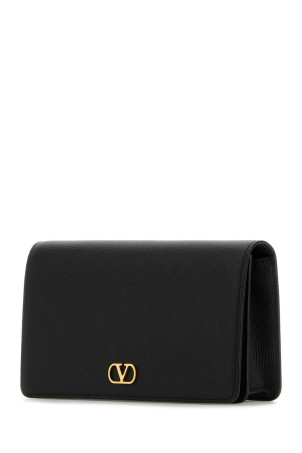 Black leather VLogo Signature clutch Black VALENTINO GARAVANI (7W2P0AK8SNP)