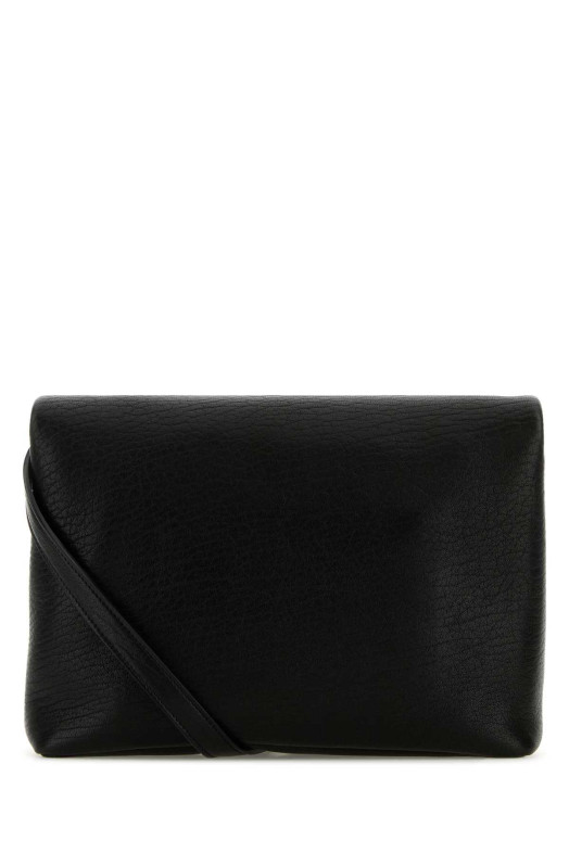 Black leather Cassandra clutch Black SAINT LAURENT (801490AACIU)
