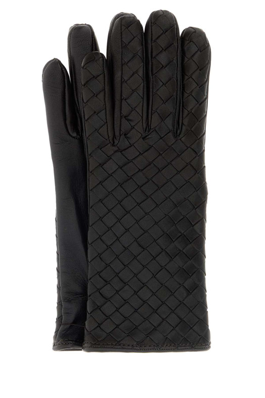 Dark brown leather gloves BOTTEGA VENETA (804439V0171)