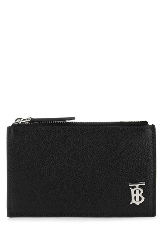 Black leather card holder Black BURBERRY (8062687)