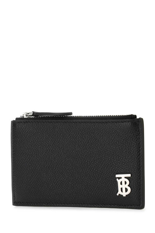 Black leather card holder Black BURBERRY (8062687)