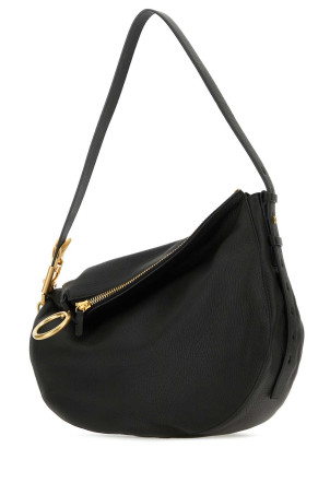 Black leather Knight medium shoulder bag Black BURBERRY (8075255)