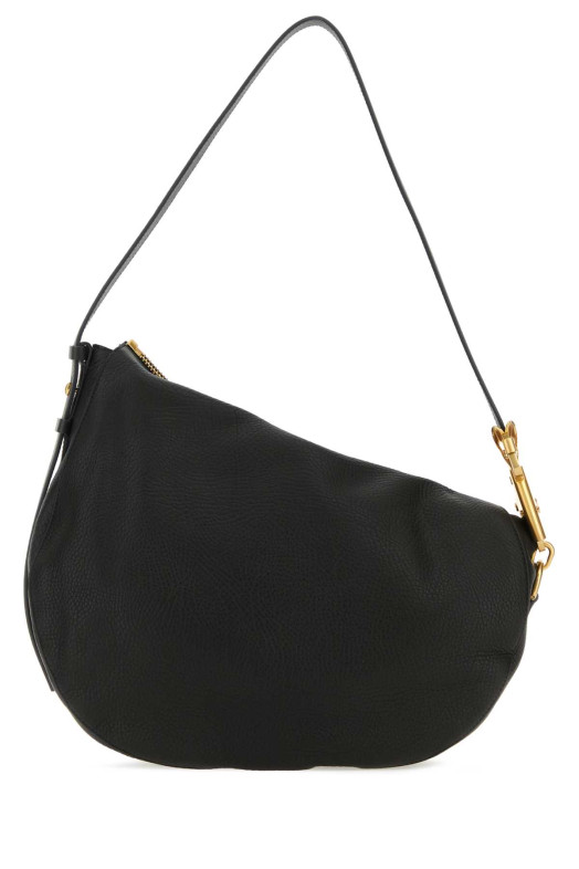 Black leather Knight medium shoulder bag Black BURBERRY (8075255)