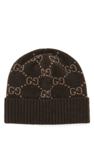 Embroidered cashmere beanie hat GUCCI (8113924GABX)