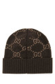 Embroidered cashmere beanie hat GUCCI (8113924GABX)