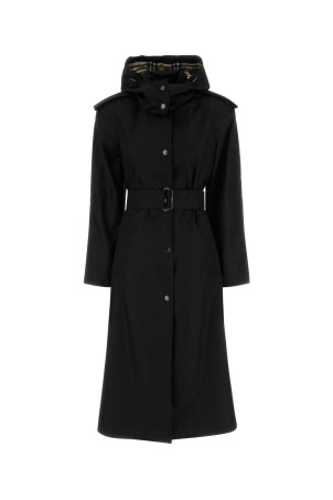 Black nylon trench coat Black BURBERRY (8118730)