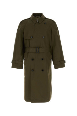 Olive green cotton trench coat BURBERRY (8119090)