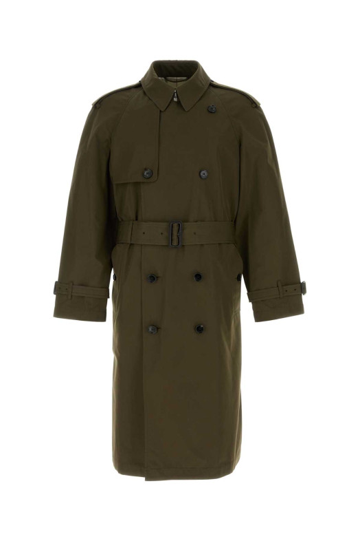 Olive green cotton trench coat BURBERRY (8119090)