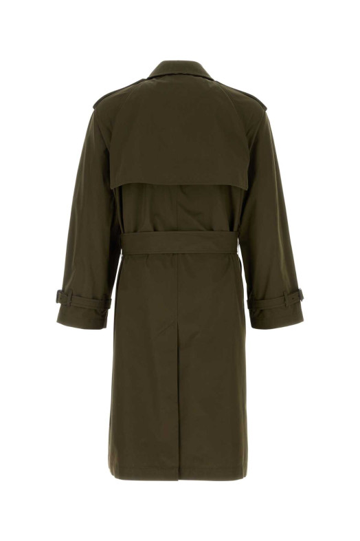 Olive green cotton trench coat BURBERRY (8119090)