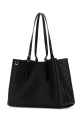 Black leather large GG Emblem shopping bag Black GUCCI (815213AAFDV)