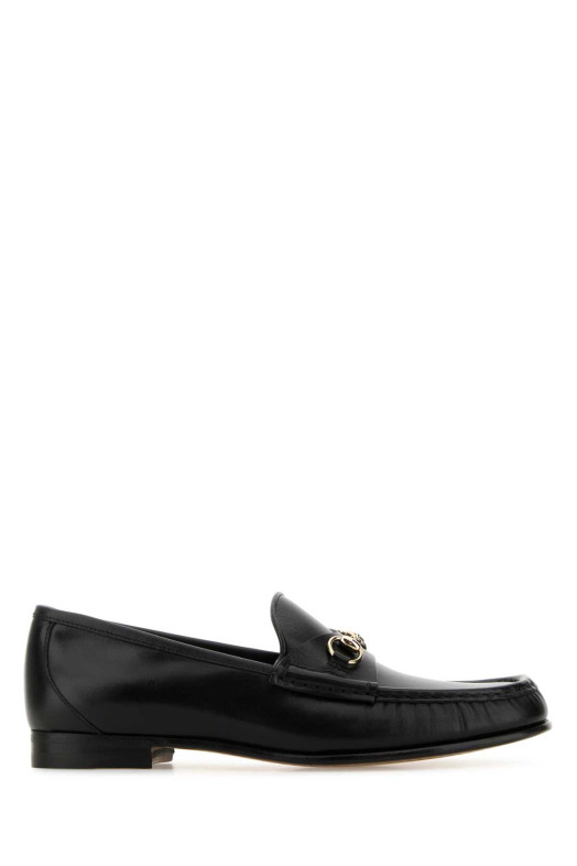 Black leather loafers Black GUCCI (817690AADT3)