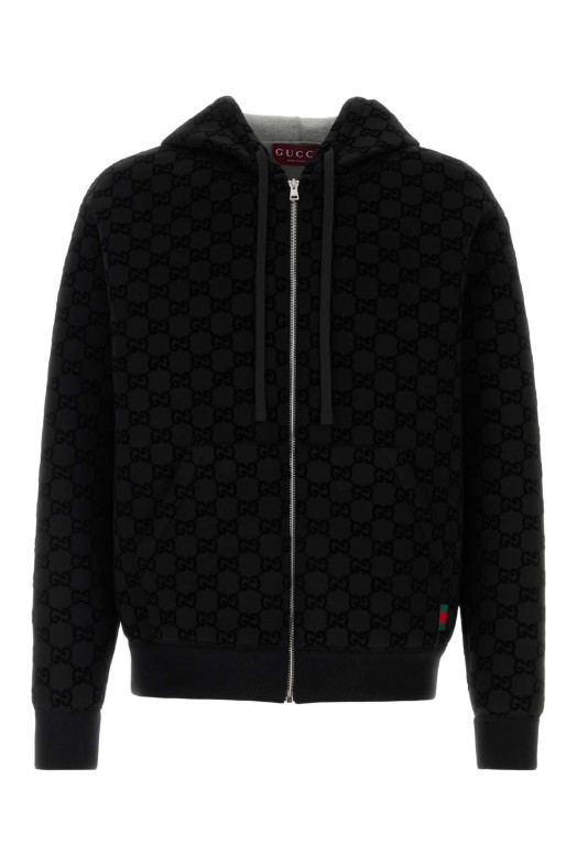 Black jersey sweatshirt Black GUCCI (819275XJG2I)
