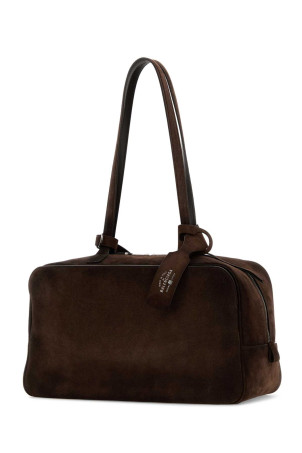 Dark brown suede medium Carrie shoulder bag BALENCIAGA (8264252AB9G)