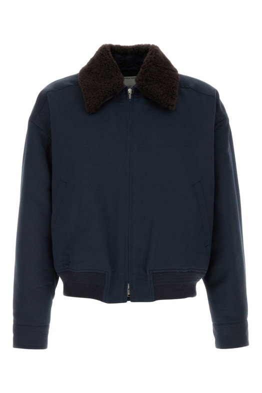 Navy blue twill jacket BOTTEGA VENETA (833838V5PT0)
