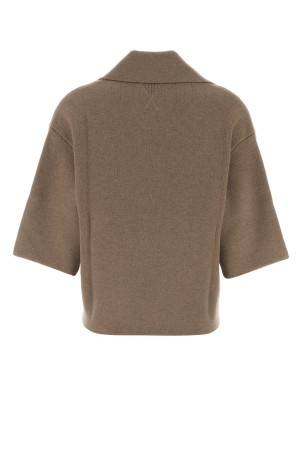 Cappuccino cashmere blend polo shirt BOTTEGA VENETA (835398V33N0)