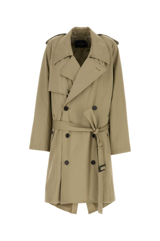 Sage green gabardine trench coat BALENCIAGA (839117TSP13)