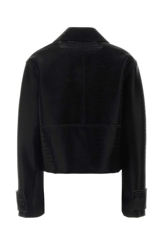 Black leather jacket Black GUCCI (848172XNBAA)