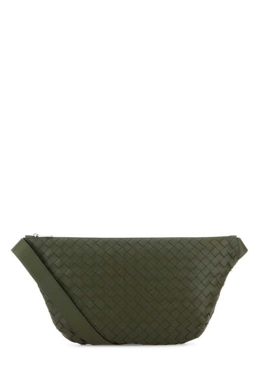 Army green leather Day Sling crossbody bag BOTTEGA VENETA (855415V2HL1)