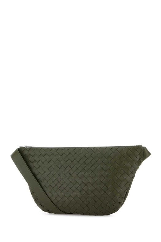 Army green leather Day Sling crossbody bag BOTTEGA VENETA (855415V2HL1)