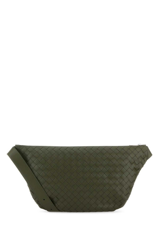 Army green leather Day Sling crossbody bag BOTTEGA VENETA (855415V2HL1)