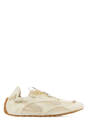 Ivory suede and fabric Orbit Flash sneakers Gray BOTTEGA VENETA (856046V65D1)