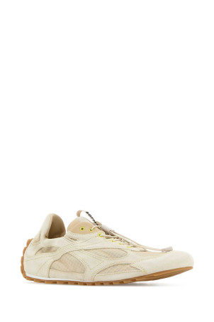 Ivory suede and fabric Orbit Flash sneakers Gray BOTTEGA VENETA (856046V65D1)