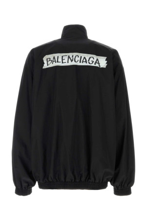 Black cotton and nylon oversize jacket Black BALENCIAGA (857713TPQ38)