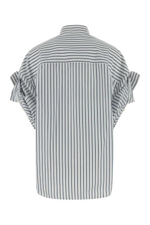 Embroidered poplin oversize shirt White BALENCIAGA (857833TTM33)