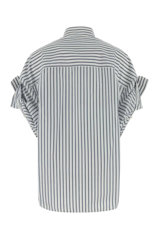 Embroidered poplin oversize shirt White BALENCIAGA (857833TTM33)