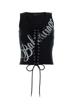 Black cotton tank top BALENCIAGA (858152TTVO2)