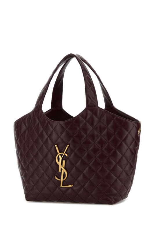 Burgundy nappa leather medium Icare shopping bag SAINT LAURENT (858191AAANG)