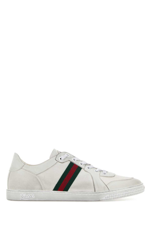 White leather Stretch sneakers GUCCI (864140AAGFF)