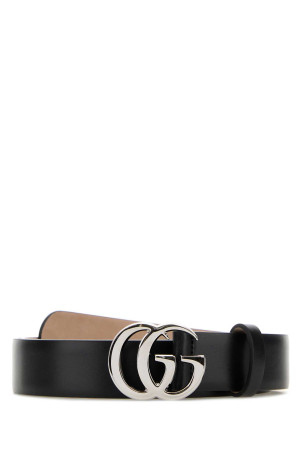 Black leather Marmont belt Black GUCCI (864436CVE0W)