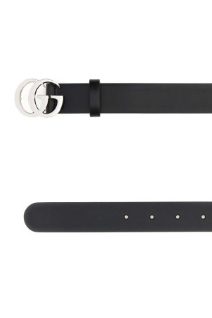 Black leather Marmont belt Black GUCCI (864436CVE0W)