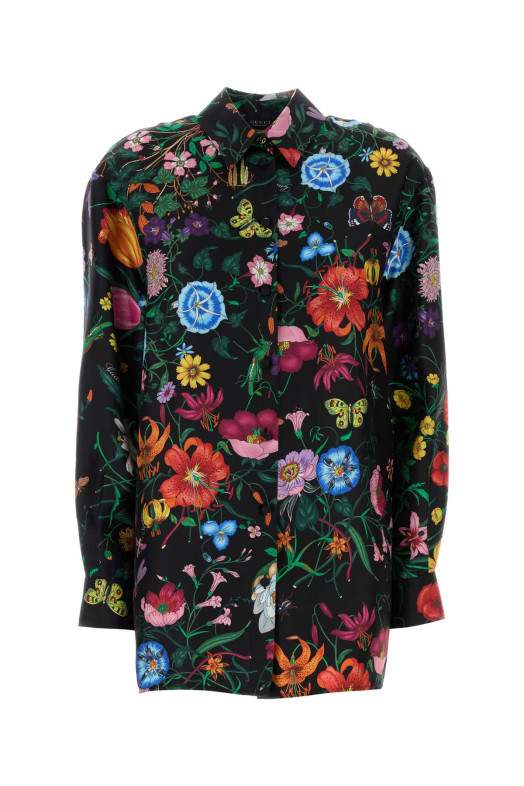 Printed twill shirt GUCCI (864570ZAUU8)